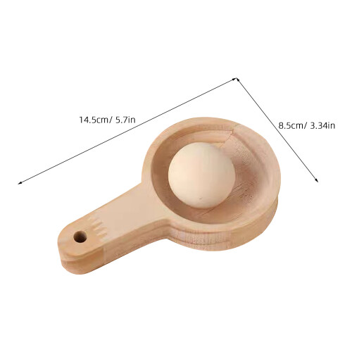 Light Brown Wooden Dough Press Tool for Dumpling Skin Kitchen Use 1