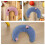 2Pcs U Shaped Soft Half Donut Cushion With Embroidery 6