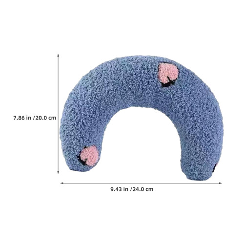 2Pcs U Shaped Soft Half Donut Cushion With Embroidery 2