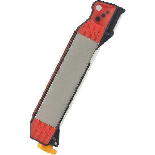 DoubleSided Knife Sharpener with NonSlip Handle for Kitchen, Camping, Outdoor, 17cm Red 2