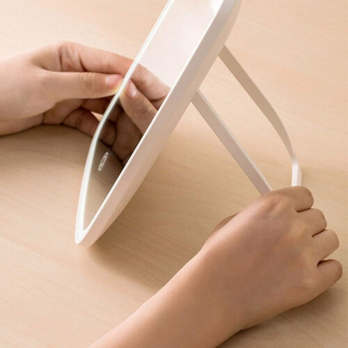 LED Makeup Mirror with Lights Touch Control Foldable Design Adjustable Angle for Travel and Desk 2