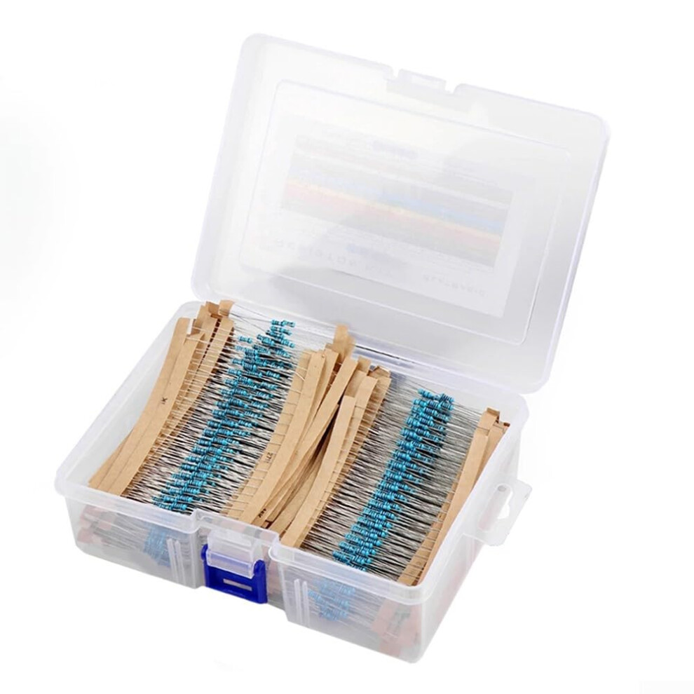 1460 Piece Resistor Assortment Kit 1/4 Watt Metal Film 73 Values For Electronics Diy And School Labs 9365369779716