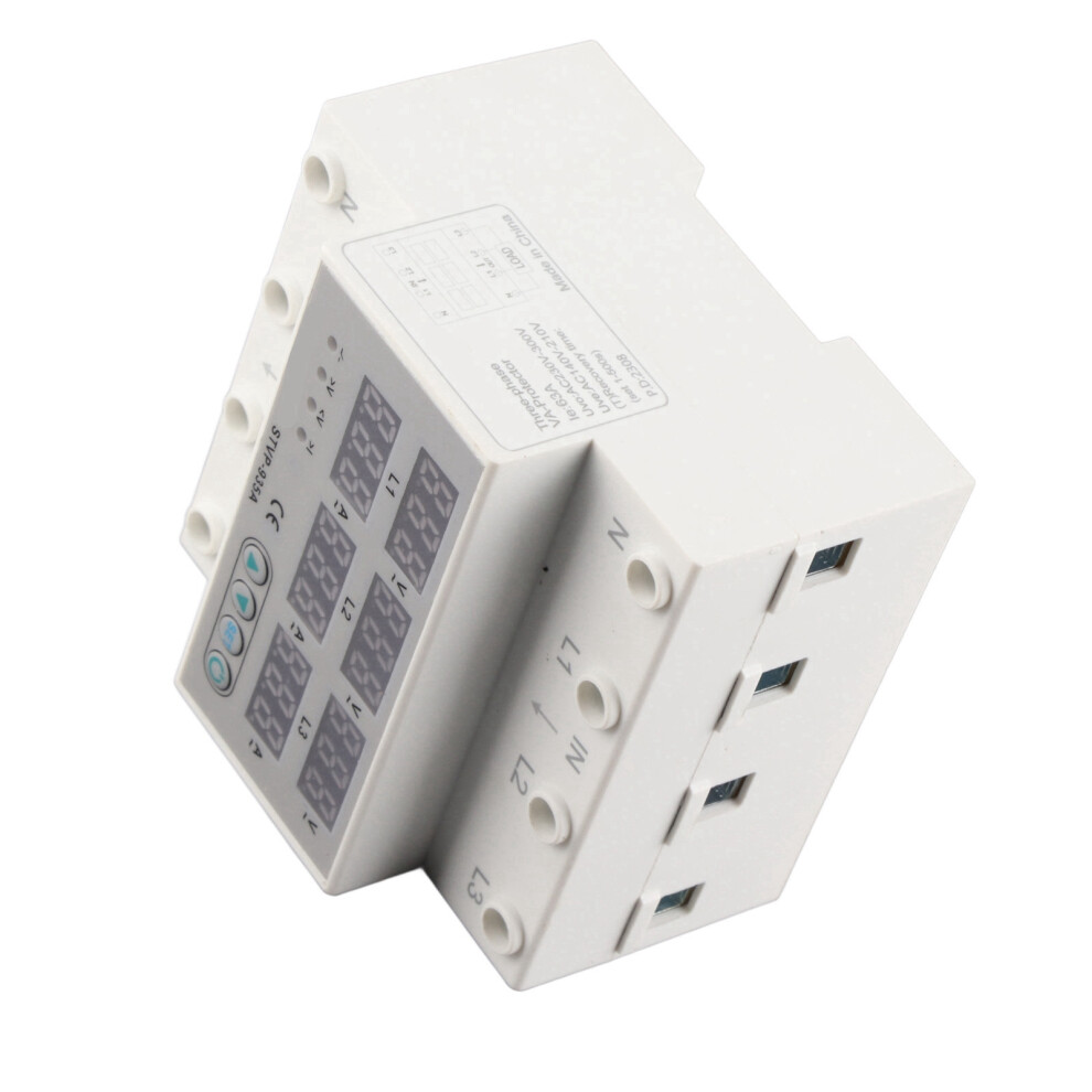 Adjustable 3-Phase Voltage Current Protector With Digital Display 63A 7891381067798