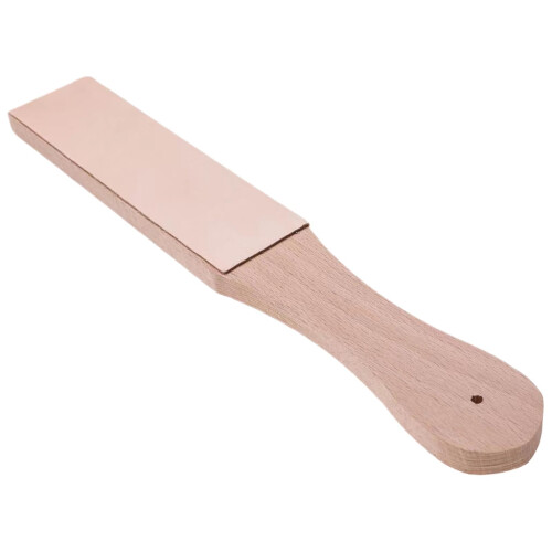Sharpening Strop with Ergonomic Handle, DoubleSided Knife and Chisel Honing Tool for Kitchen and Woodworking