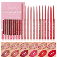 12 Colors Lip Liner Set, Waterproof Matte Lip Liner Pencil, LongLasting Pigment