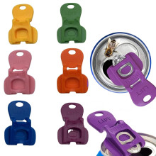 Drink Can Opener and Protector Cap, Easy Tab Opener and Sealer for Soda, Beer, 2 Pack Colorful