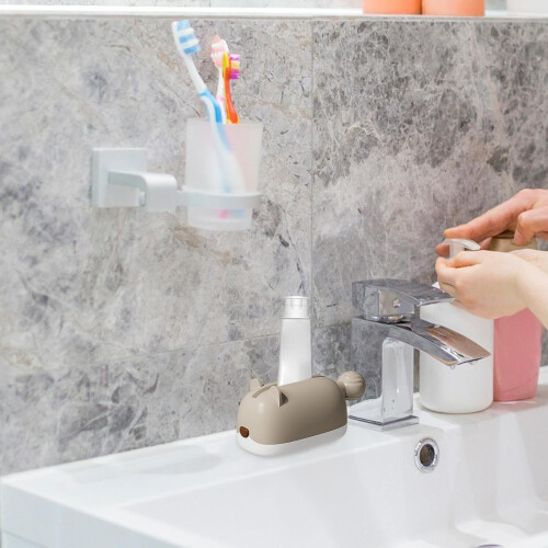 Toothpaste Squeezer and Dispenser Wall Mounted for Bathroom, Efficient Easy Grip Tube Roller 1