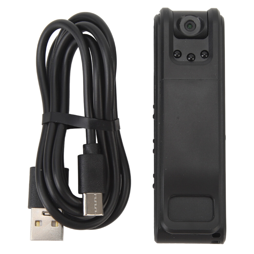 Portable Hd Body Worn Camera With Night Vision Compact Wearable Hidden Cam, Mini Camcorder With Rotatable Lens And Loop Recording, Long Battery Life 9169997588517