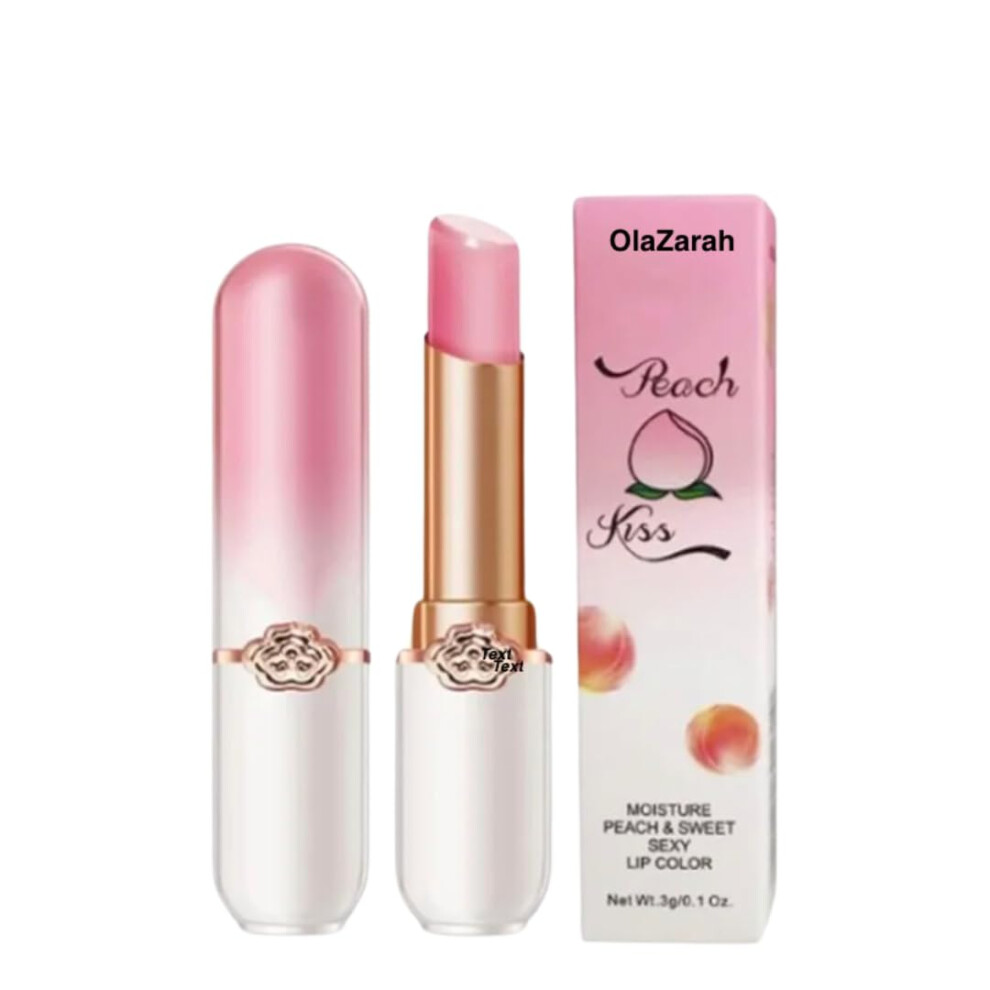 Pink Color Changing Peach Moisturizing Lip Gloss Balm With Long Lasting Gloss, 1 Oz