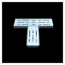 Stainless Steel Trench Drain Channel with Grate and 90 Elbow for Outdoor Yard, Slim Underground System (5x5cm #1 Connector)