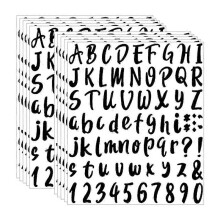 (Black) 10 Sheets Vinyl Letters Numbers Kit Self Adhesive Letter Stickers Waterproof Mailbox Numbers Sticker
