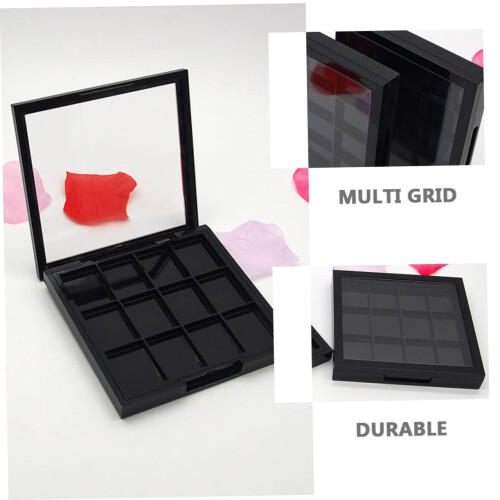 Empty Eyeshadow Palette Set with Clear Compartments for Lipstick and Makeup Storage Tray 2