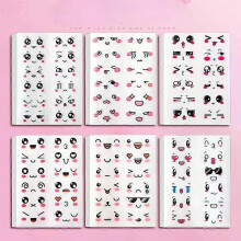 (10pcs Random pattern) Cute cartoon emoticon stickers suitable for scrapbooking diary decoration DIY various scenes using birthday gift stickers