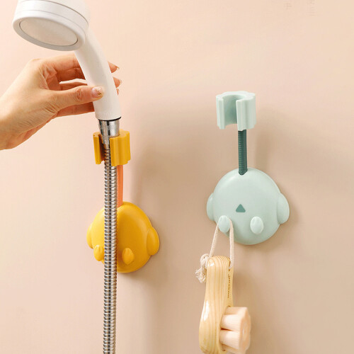 Elegant Shower Head Bracket, Removable Wall Mount With Multipurpose Bath Accessory Features, Adjustable To Any Angle On Smooth Surfaces (Yellow) 2