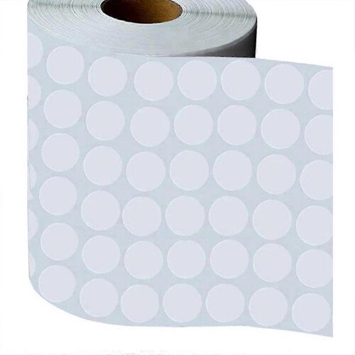 (15*15MM) 2000 Pieces Circle Blank Labels Code Dot Stickers Printable Adhesive For Store