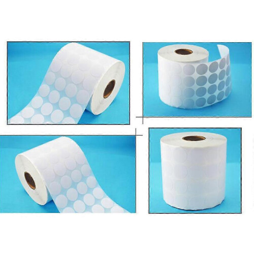 (15*15MM) 2000 Pieces Circle Blank Labels Code Dot Stickers Printable Adhesive For Store 2