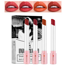 Matte Lipstick Set 4 Colors Waterproof Velvet Long Lasting Non Stick Cup Smooth Finish