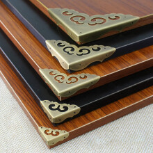 Vintage Brass Corner Protectors with Cloud Pattern, Durable Metal Edge Guards for Furniture and Boxes