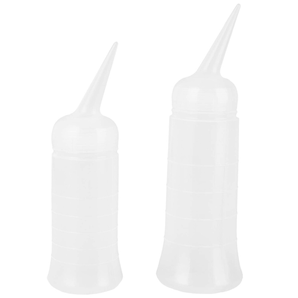 2pcs Hair Dye Applicator Bottles with Measuring Scale for Precise Root Application Large and Small