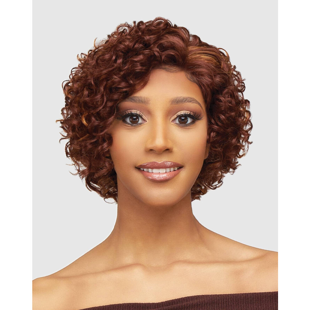 Unisex Short Wavy Lace Front Wig Bt4007 Synthetic Heat Resistant Readytowear With Natural Hairline