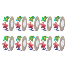 (2) 5000Pcs Colorful Heart/Star Sticker Adhesive Wrapping Label for Scrapbooking Journal Notebook Packaging Seal Sticker
