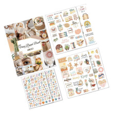 (b) Artistic Decors Sticker Scrapbooking Sticker Decorative Sticker Adhesive Sticker for Luggage Glass Planners Notebook Multicolor