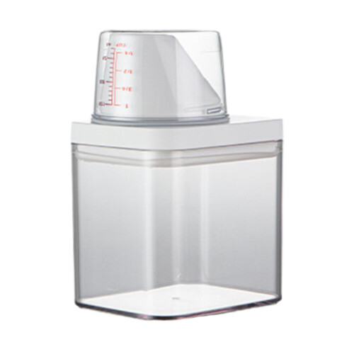 Liquid Detergent Dispenser Bottle 1100ml Leak‑Proof with Measuring Cup for Laundry Storage