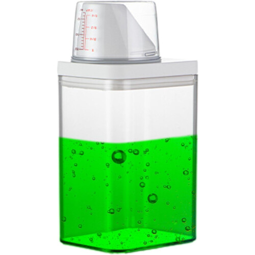 Liquid Detergent Dispenser Bottle 1100ml Leak‑Proof with Measuring Cup for Laundry Storage 2