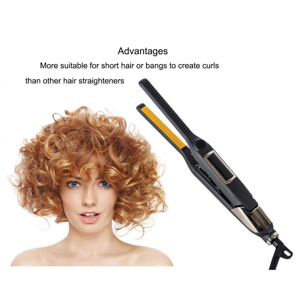 Hair Straightener and Curling Iron with Rotating Temperature Control, Salon  Heat, Dual Voltage Travel