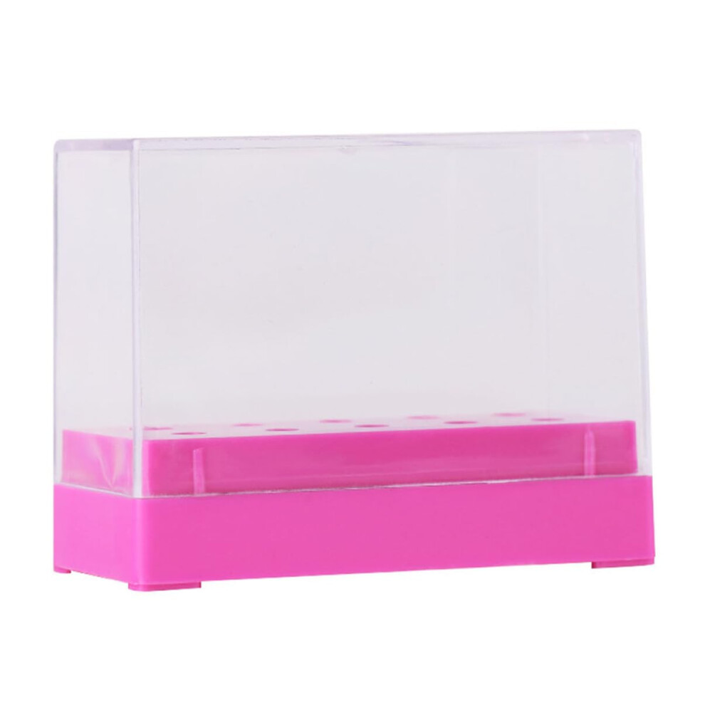 Nail Drill Bits Holder with Secure Bit Placement for Salon and Home Use Plastic Storage Case