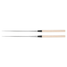 Gourmet's Choice: Metal Sushi Chef Chopsticks, Extra Long Cooking Chopsticks for Safe Distance, Stainless Steel Chopsticks with Wooden Handle for