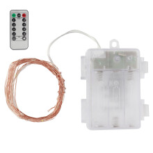 Waterproof Copper Wire Lights, Battery Powered LED String For Outdoor Fairy Lights Installation In Balconies Courtyards Bouquets