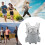 Hydration Backpack for Running and Cycling, Waterproof Polyester with Breathable Straps, Grey 3