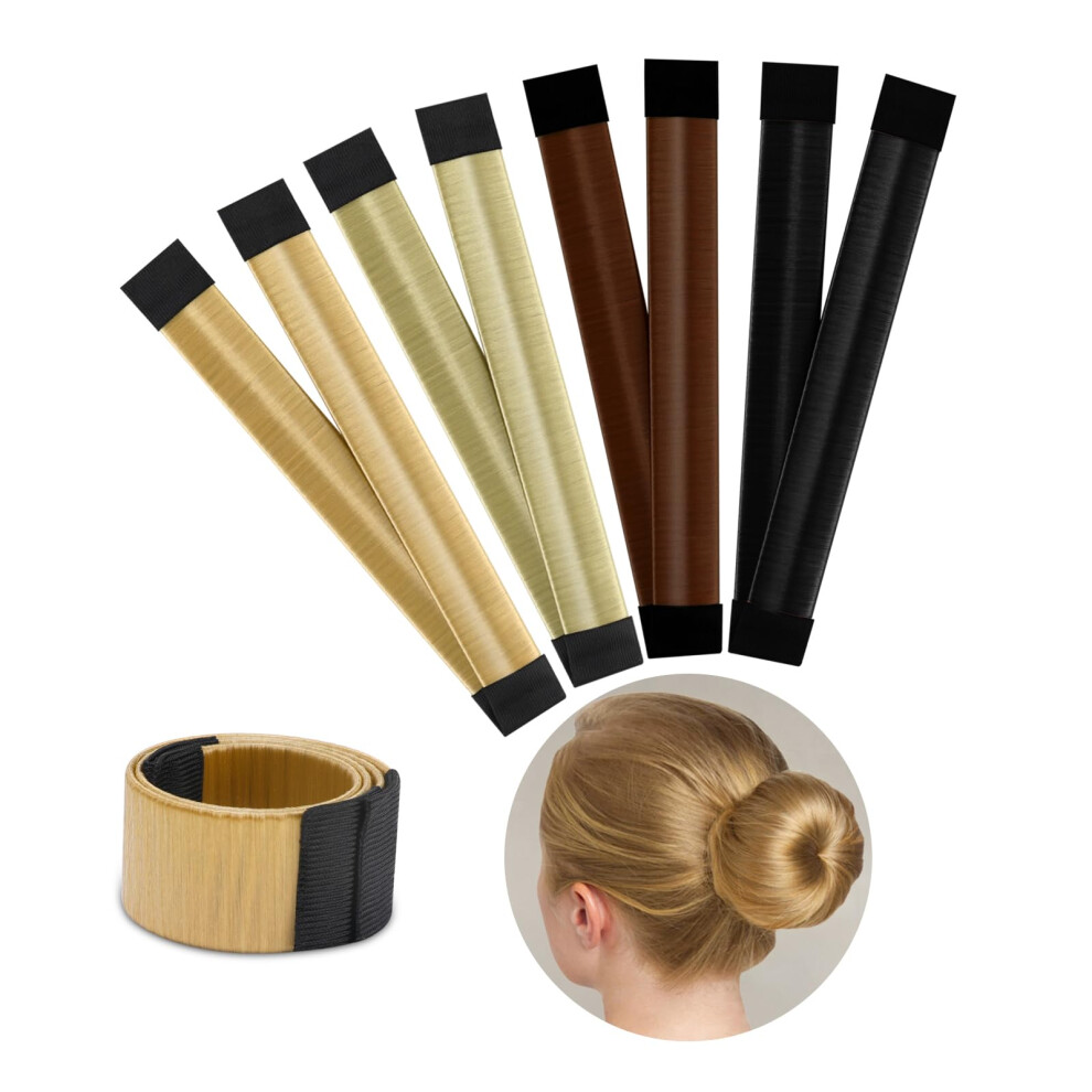 Unisex Hair Bun Maker Set For Women, Foldable Styling Tool, Quick And Gentle Hold, 4 Colors