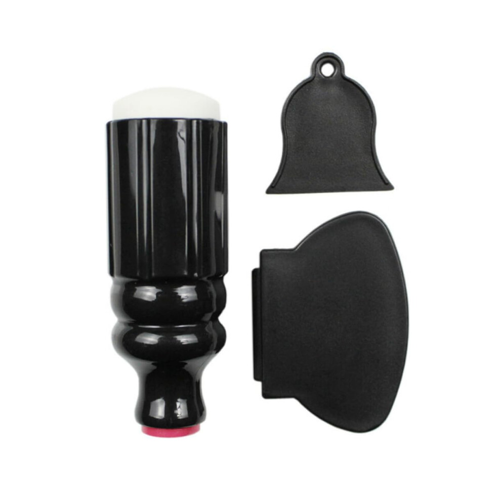 Silicone Nail Art Stamper and Scraper Set with Elastic Plate for DIY Nail Stamping
