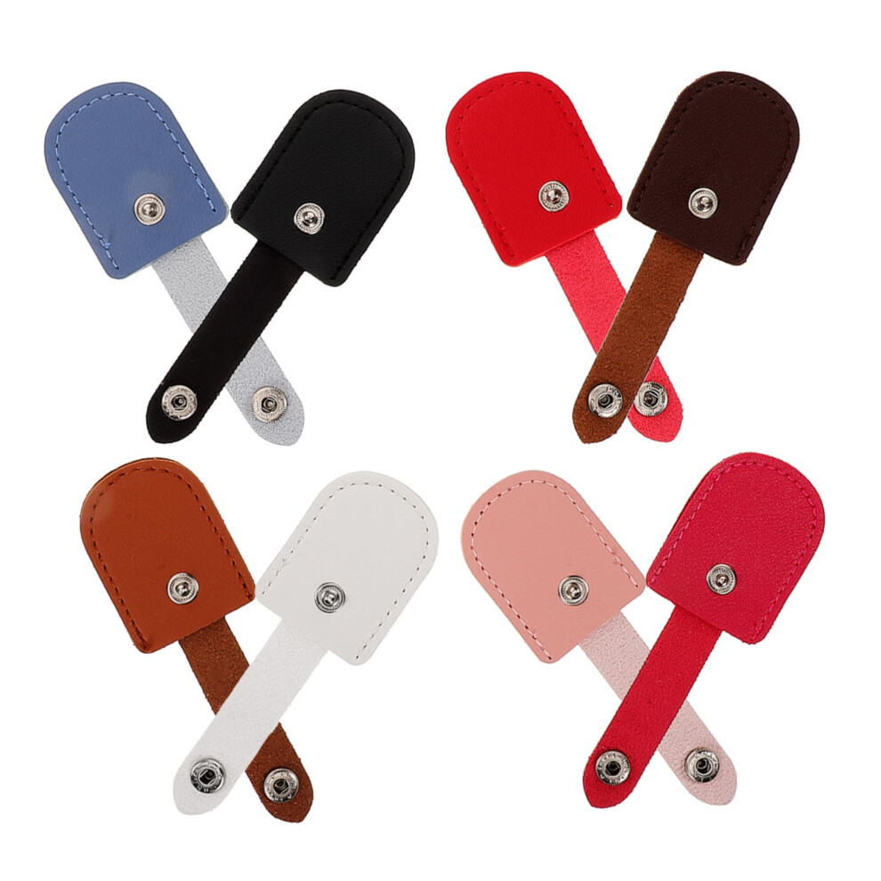 Cuticle Nipper Holder PU Leather Pedicure Tool Organizer for Manicure Scissors Tweezers Storage
