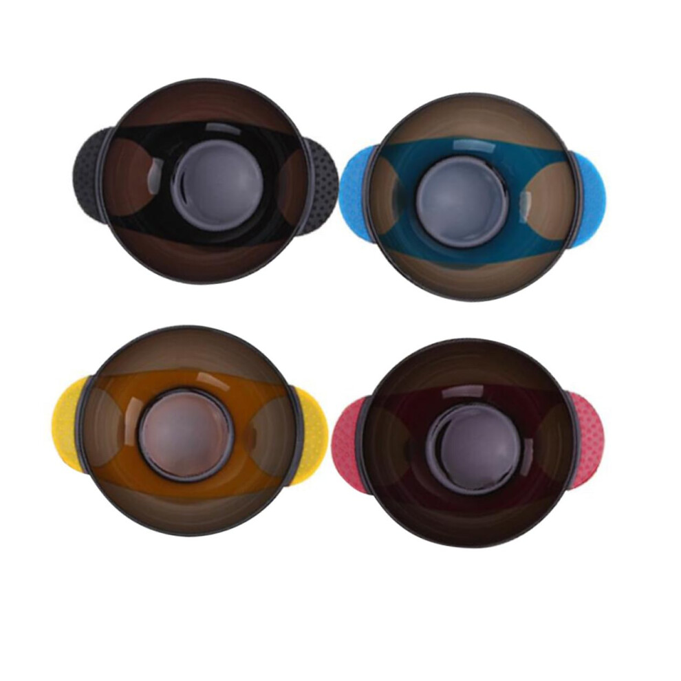Hair Coloring Bowl Set with Stable Suction Cup Base, 4pcs Reusable Mixing Bowls for Salon Use