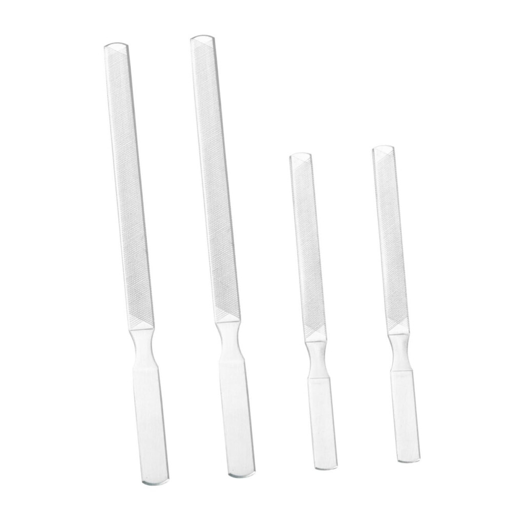 Stainless Steel Nail File Set with FourSided Dual Surface for Manicure and Pedicure