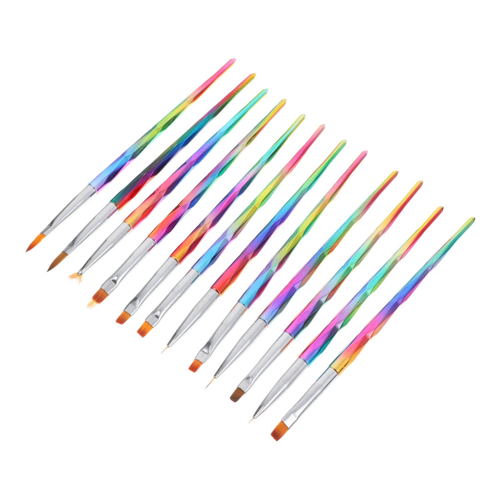 12pcs Nail Art Pens Set Professional Lightweight Brushes for Detailed Manicure and Gel Acrylic