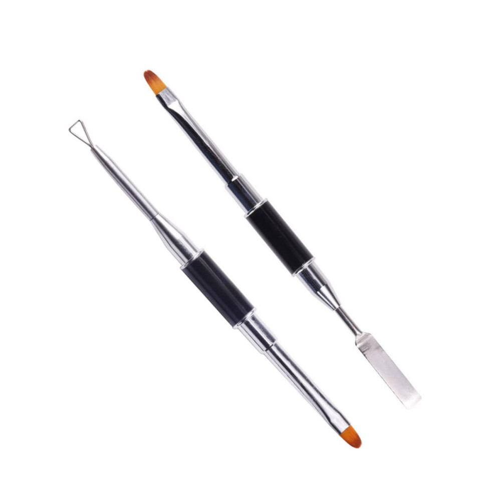 Professional Nail Art Brush Set 2pcs DualEnded Pens for Precise Detailing and Polish Removal