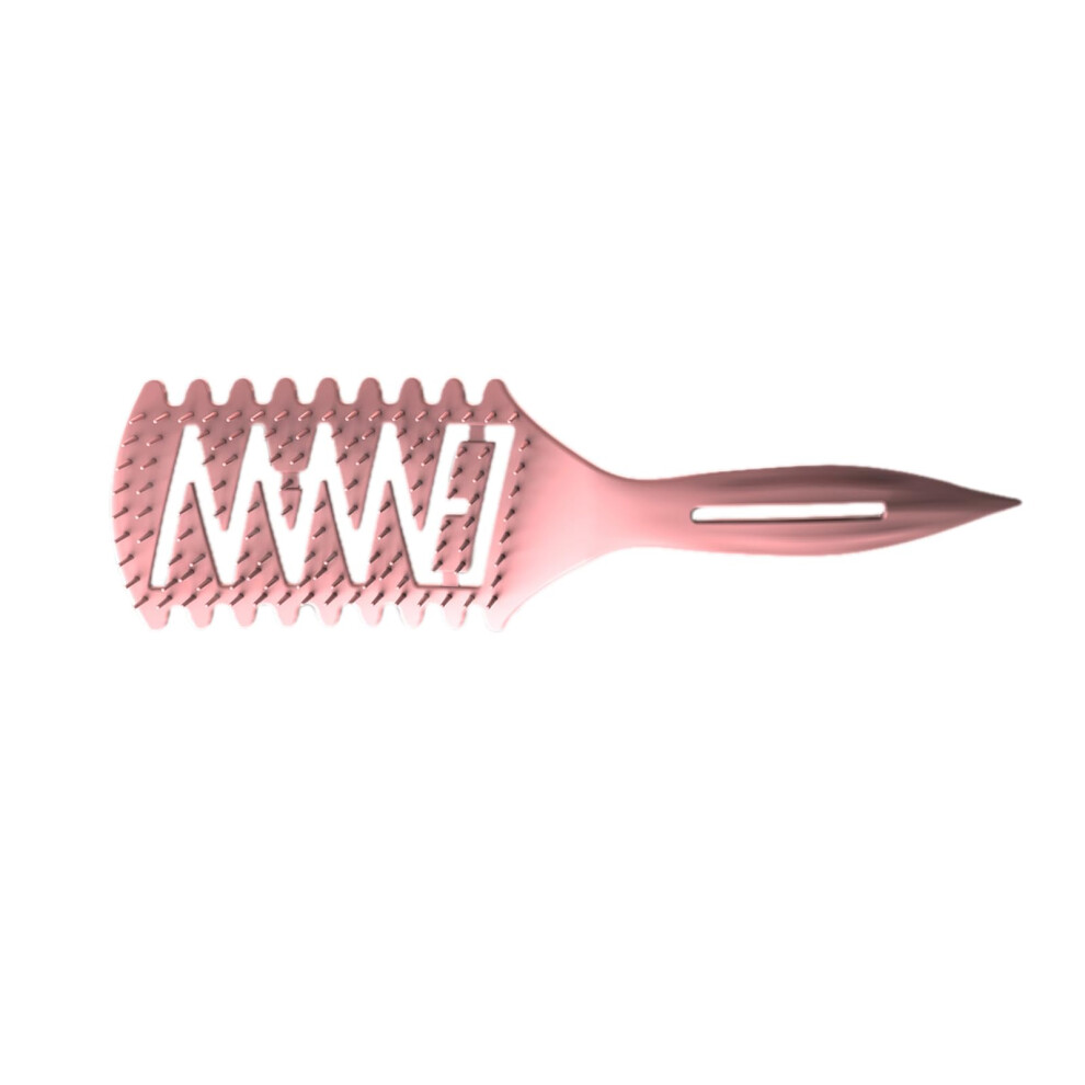 Red Curly Hair Brush With Ergonomic Long Handle And Curl Defining Bristles For Tangle Styling