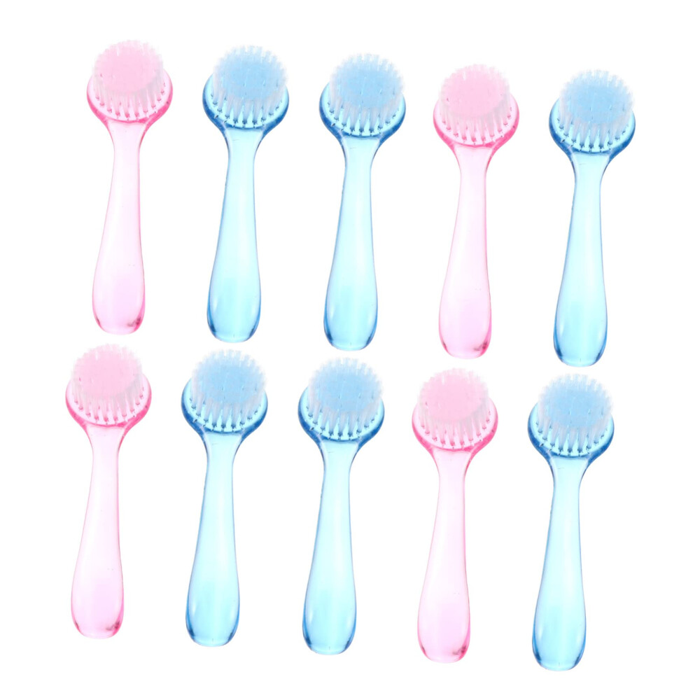 Nail Cleaning Brush Set 10pcs with Ergonomic Grip for Manicure Pedicure Foot Care Grooming