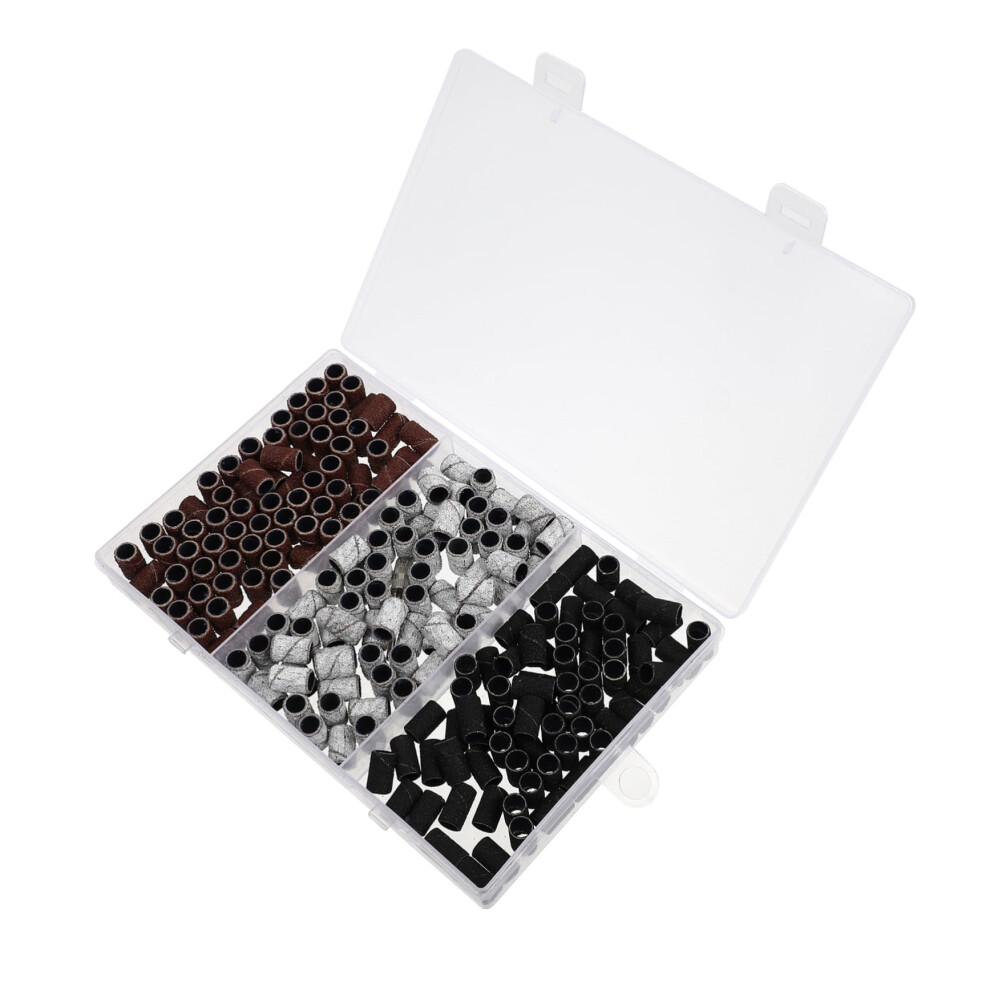 210pcs Nail Drill Sanding Bands Durable Grit for Manicure Pedicure Natural and Artificial Nails