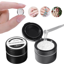 Solid Nail Glue Gel 12ml NoDrip UV Cure for Press On Nails and False Tips, Strong Salon Bond