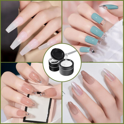 Solid Nail Glue Gel 12ml NoDrip UV Cure for Press On Nails and False Tips, Strong Salon Bond 1