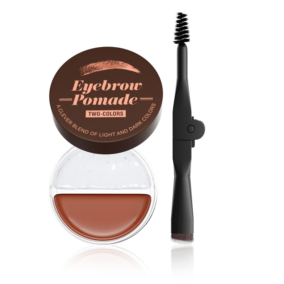Waterproof Eyebrow Pomade and Gel Dual Color Long Lasting Smudge Proof Brow Makeup with Brush