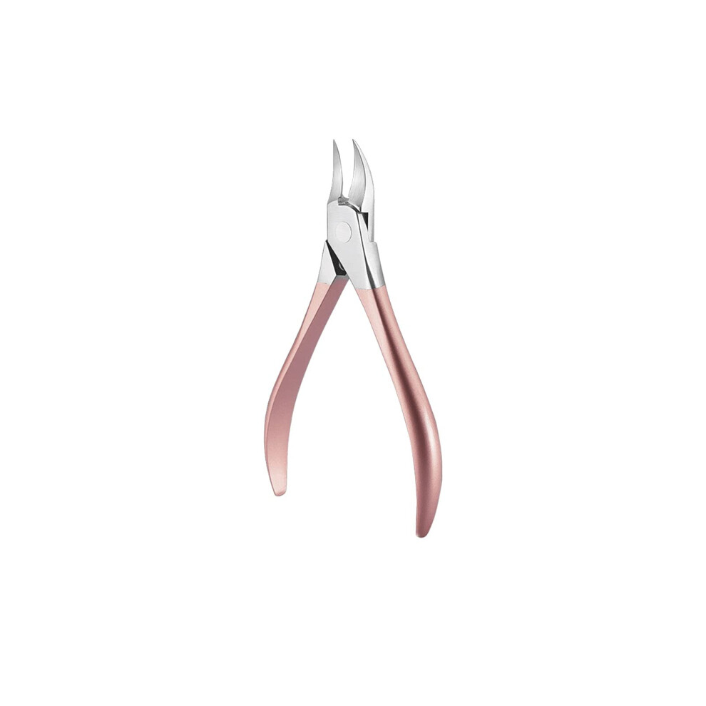 Pink Stainless Steel Nail Clippers And Cuticle Nipper Compact Toenail Fingernail Cutter