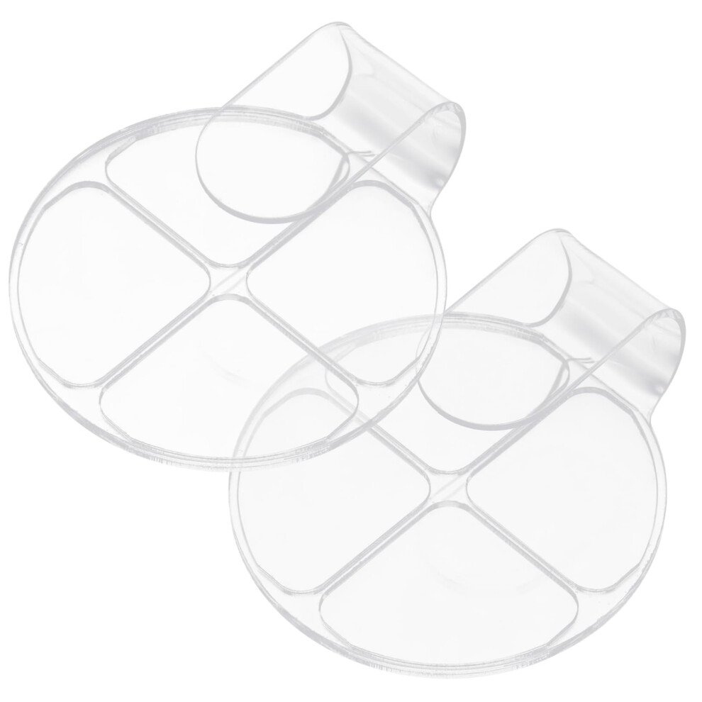 Acrylic Makeup Mixing Palette with Compartments and Brush Cleaner for Precise Shade Blending