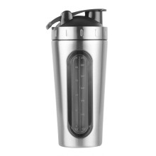 Large Capacity Shaker, Stainless Steel Shaker Bottle for Fitness Lifestyles, Leak-Proof Design Ensures No Mess, Clear Marking for Precise Mixing,