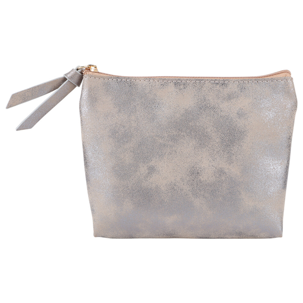 Durable Leather Makeup Pouch, Portable Cosmetic Bag With Exquisite Zipper Design For Travel And Everyday Use